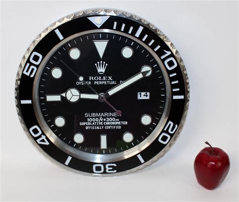 rolex submariner wall clock ebay|rolex dealer wall clock.